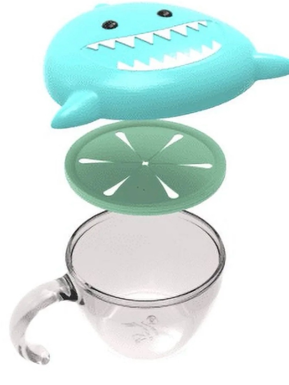 Melii Teal Shark Snack Container - Fun Kids Treat Box